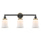 Canton Bath Vanity Light shown in the Matte Black finish with a Matte White shade