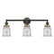 Canton Bath Vanity Light shown in the Matte Black finish with a Clear shade