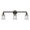 Canton Bath Vanity Light shown in the Matte Black finish with a Seedy shade