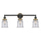 Canton Bath Vanity Light shown in the Matte Black finish with a Seedy shade