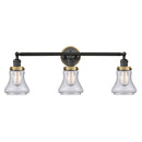 Bellmont Bath Vanity Light shown in the Matte Black finish with a Seedy shade