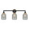 Stanton Bath Vanity Light shown in the Matte Black finish with a Clear Wire Mesh shade