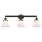 Cone Bath Vanity Light shown in the Matte Black finish with a Matte White shade