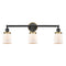 Bell Bath Vanity Light shown in the Matte Black finish with a Matte White shade