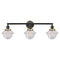 Oxford Bath Vanity Light shown in the Matte Black finish with a Seedy shade