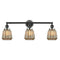 Chatham Bath Vanity Light shown in the Matte Black finish with a Mercury shade