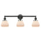 Fulton Bath Vanity Light shown in the Matte Black finish with a Matte White shade