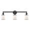 Canton Bath Vanity Light shown in the Matte Black finish with a Matte White shade