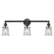 Canton Bath Vanity Light shown in the Matte Black finish with a Seedy shade