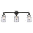 Canton Bath Vanity Light shown in the Matte Black finish with a Seedy shade