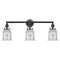 Canton Bath Vanity Light shown in the Matte Black finish with a Seedy shade