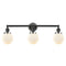 Beacon Bath Vanity Light shown in the Matte Black finish with a Matte White shade