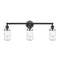 Dover Bath Vanity Light shown in the Matte Black finish with a Clear shade