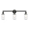 Dover Bath Vanity Light shown in the Matte Black finish with a Seedy shade