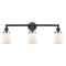 Bell Bath Vanity Light shown in the Matte Black finish with a Matte White shade