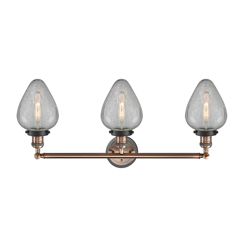 Innovations Lighting Geneseo 3 Light Bath Vanity Light Part Of The Franklin Restoration Collection 205BP-ACBK-G165