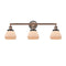 Fulton Bath Vanity Light shown in the Antique Copper finish with a Matte White shade