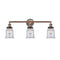 Canton Bath Vanity Light shown in the Antique Copper finish with a Clear shade