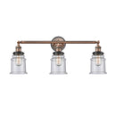 Canton Bath Vanity Light shown in the Antique Copper finish with a Seedy shade