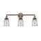 Canton Bath Vanity Light shown in the Antique Copper finish with a Seedy shade