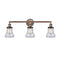 Bellmont Bath Vanity Light shown in the Antique Copper finish with a Seedy shade