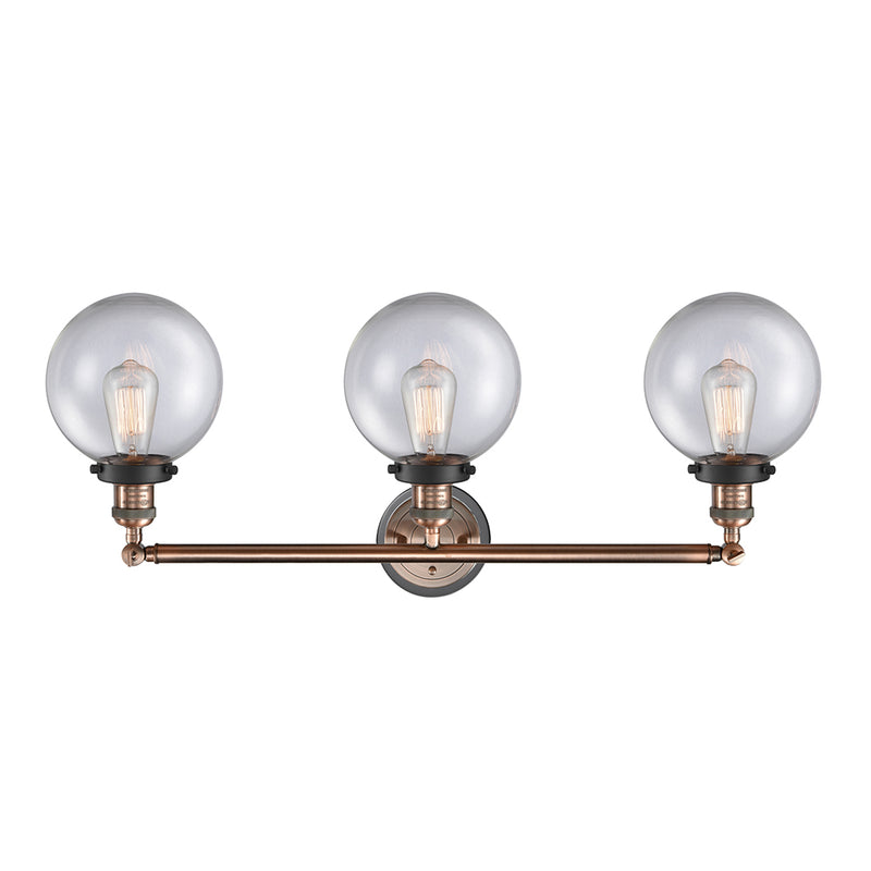 Innovations Lighting Beacon 3 Light 32" Bath Vanity Light 205BP-ACBK-G202-8
