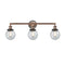 Beacon Bath Vanity Light shown in the Antique Copper finish with a Seedy shade