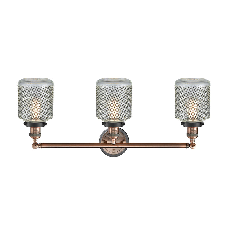 Innovations Lighting Stanton 3 Light Bath Vanity Light Part Of The Franklin Restoration Collection 205BP-ACBK-G262