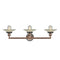 Innovations Lighting Halophane 3 Light Bath Vanity Light Part Of The Franklin Restoration Collection 205BP-ACBK-G2