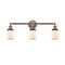 Bell Bath Vanity Light shown in the Antique Copper finish with a Matte White shade