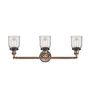Innovations Lighting Small Bell 3 Light Bath Vanity Light Part Of The Franklin Restoration Collection 205BP-ACBK-G52