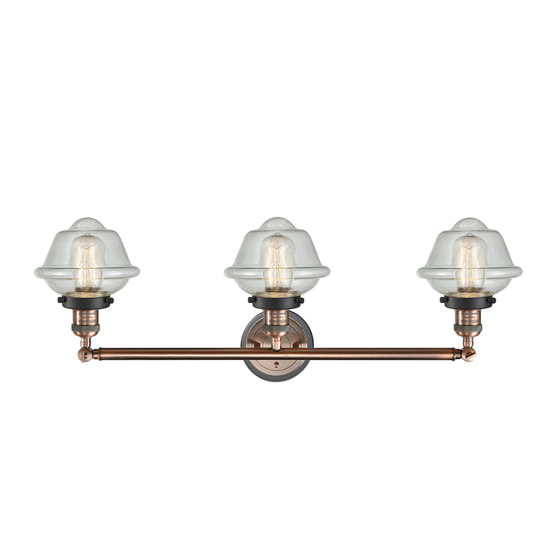 Innovations Lighting Small Oxford 3 Light Bath Vanity Light Part Of The Franklin Restoration Collection 205BP-ACBK-G534