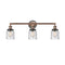 Bell Bath Vanity Light shown in the Antique Copper finish with a Seedy shade