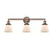 Cone Bath Vanity Light shown in the Antique Copper finish with a Matte White shade