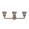 Innovations Lighting Small Cone 3 Light Bath Vanity Light Part Of The Franklin Restoration Collection 205BP-ACBK-G63