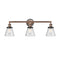 Cone Bath Vanity Light shown in the Antique Copper finish with a Seedy shade
