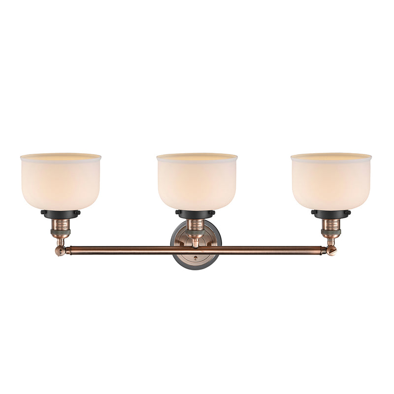 Innovations Lighting Large Bell 3 Light Bath Vanity Light Part Of The Franklin Restoration Collection 205BP-ACBK-G71