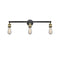 Bare Bulb Bath Vanity Light shown in the Black Antique Brass finish