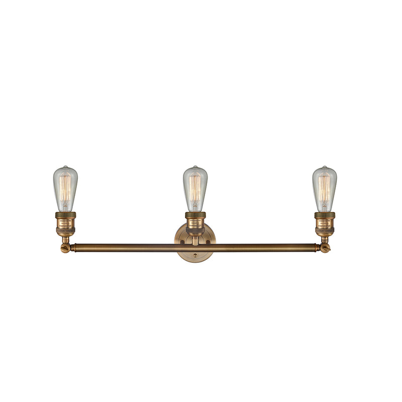 Innovations Lighting Bare Bulb 3 Light Bath Vanity Light Part Of The Franklin Restoration Collection 205-BB-LED