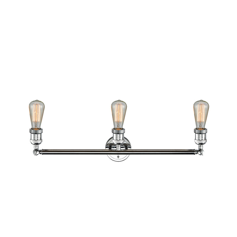 Innovations Lighting Bare Bulb 3 Light Bath Vanity Light Part Of The Franklin Restoration Collection 205-PC-LED