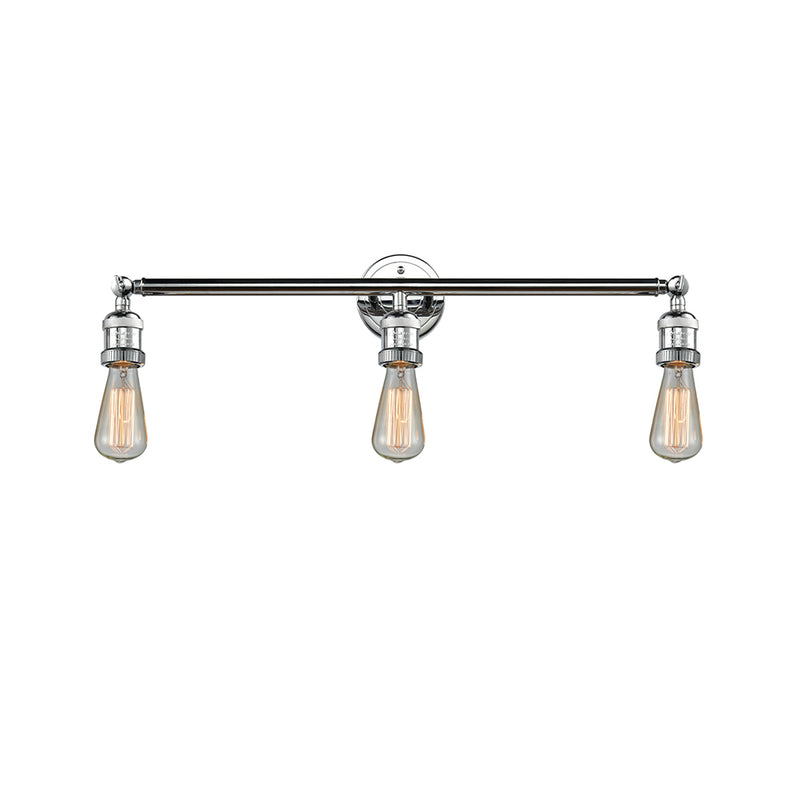 Bare Bulb Bath Vanity Light shown in the Polished Chrome finish