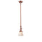 Cone Mini Pendant shown in the Antique Copper finish with a Matte White shade