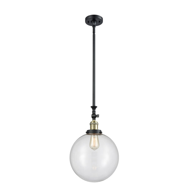 Beacon Mini Pendant shown in the Black Antique Brass finish with a Clear shade