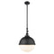 Hampden Pendant shown in the Matte Black finish with a Matte White shade