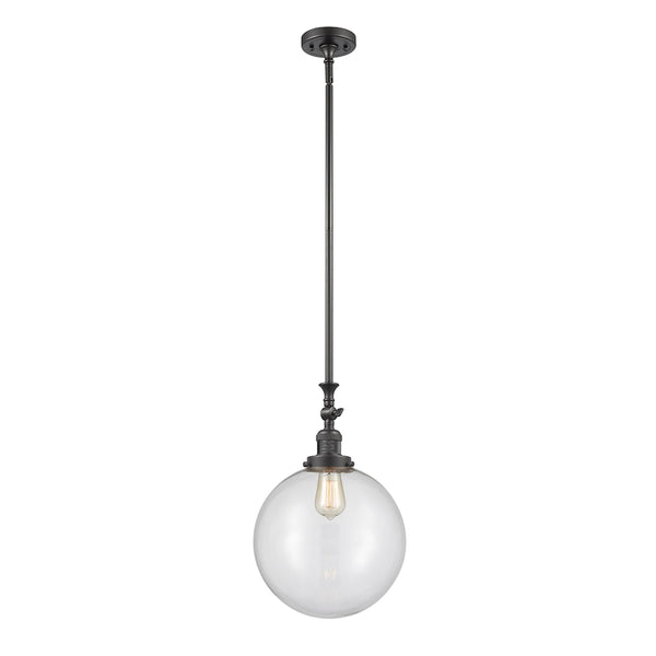 Beacon Mini Pendant shown in the Oil Rubbed Bronze finish with a Clear shade