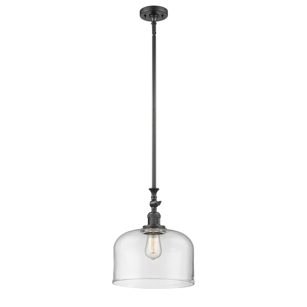 Bell Mini Pendant shown in the Oil Rubbed Bronze finish with a Clear shade