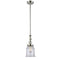 Canton Mini Pendant shown in the Polished Nickel finish with a Clear shade