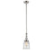 Canton Mini Pendant shown in the Polished Nickel finish with a Seedy shade