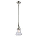 Bellmont Mini Pendant shown in the Polished Nickel finish with a Clear shade