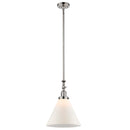 Cone Mini Pendant shown in the Polished Nickel finish with a Matte White shade